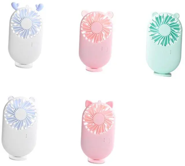 Main image of Silent USB Rechargeable Mini Fan Portable Cooling Desktop Fan for Office Home School Use Green