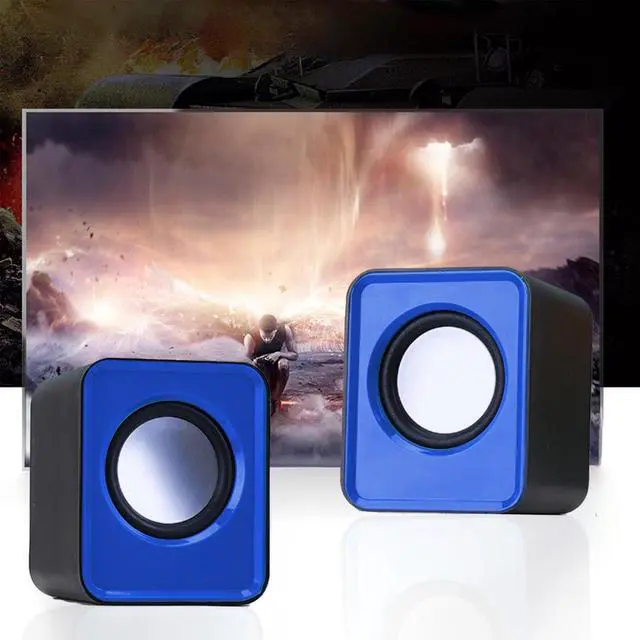 Main image of Multimedia Mini Speaker Pair Wired Computer Speakers for Desktop Pc Laptop HiFi Gaming Speakers USB Small Speaker for Pc Computer Smart Tv Widely Compatible, Black