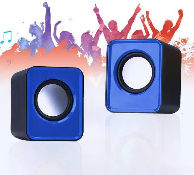 Alt view image 2 of 6 - Multimedia Mini Speaker Pair Wired Computer Speakers for Desktop Pc Laptop HiFi Gaming Speakers USB Small Speaker for Pc Computer Smart Tv Widely Compatible, Black