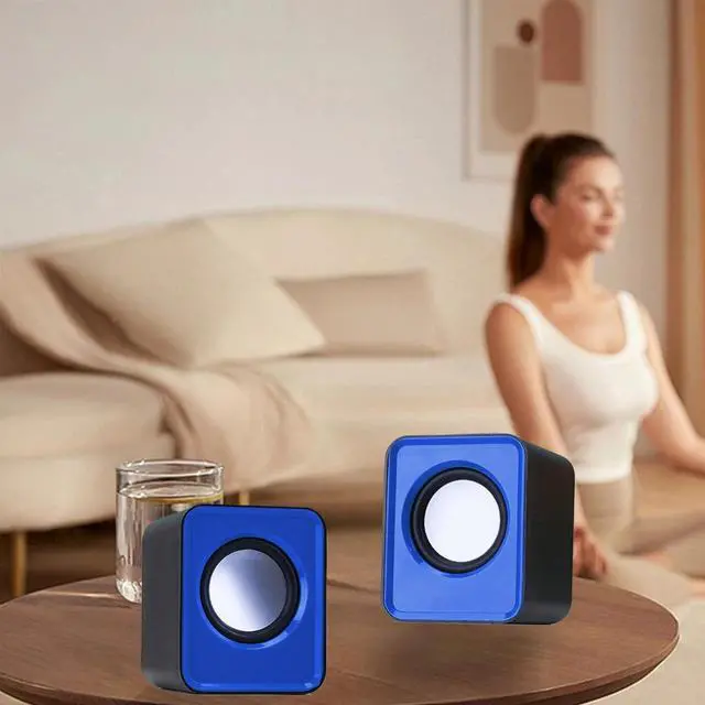 Alt view image 5 of 6 - Multimedia Mini Speaker Pair Wired Computer Speakers for Desktop Pc Laptop HiFi Gaming Speakers USB Small Speaker for Pc Computer Smart Tv Widely Compatible, Black