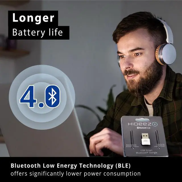 Alt view image 6 of 7 - USB Bluetooth Adapter for PC, macOS, Linux, ChromeOS, Raspberry Pi Low Energy, Long Range Bluetooth Adapter for Mouse, Keyboard, Headphones, Speakers, Printers, White