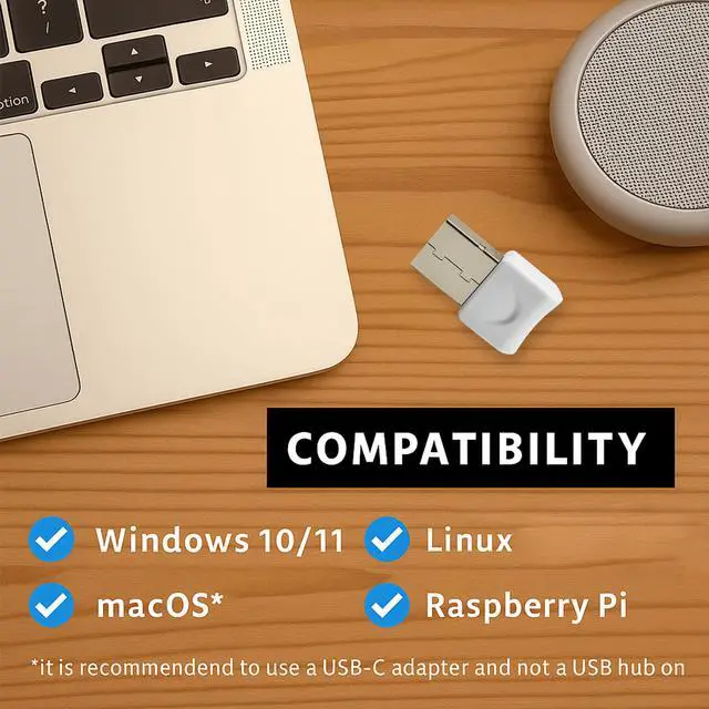 Alt view image 7 of 7 - USB Bluetooth Adapter for PC, macOS, Linux, ChromeOS, Raspberry Pi Low Energy, Long Range Bluetooth Adapter for Mouse, Keyboard, Headphones, Speakers, Printers, White