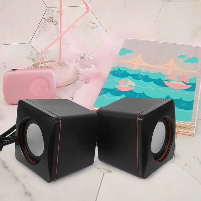 Alt view image 4 of 7 - Mini USB Computer Speakers Wired Desktop Audio Speakers Portable Multimedia Sound System for PC Laptop Music Player USB Powered for Home Office