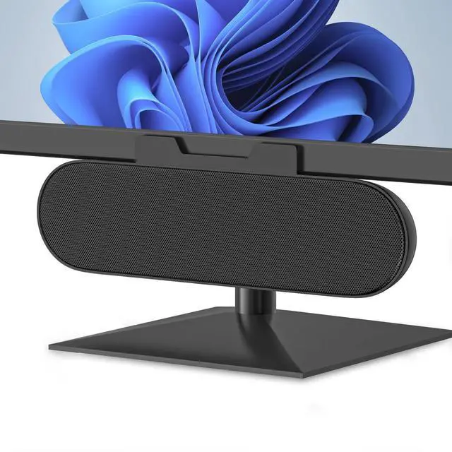 Main image of Computer Speakers for Desktop Monitor,Single USB Speakers for Desktop PC,Laptop Speaker with Loud Sound,Volume Control Easily Clamps to Monitors(Black)