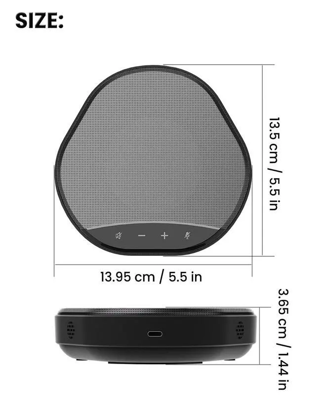 Alt view image 7 of 7 - Conference Speaker and Microphone for Home Office and Meeting Room