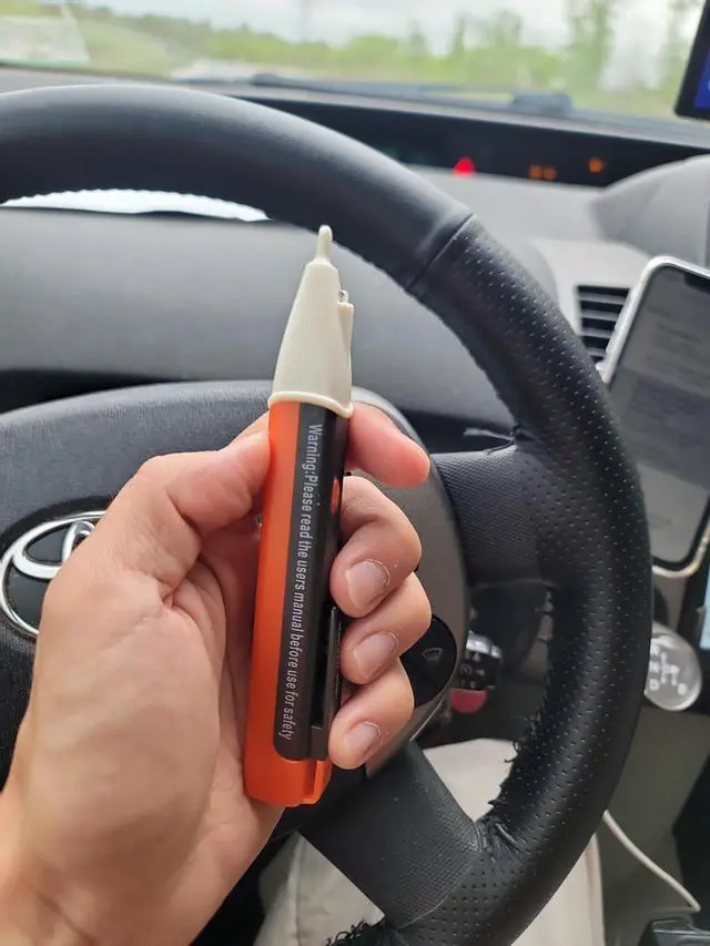 Alt view image 4 of 4 - Harden Pro Non Contact Voltage Detector - Flashlight Tip - Electrical Volt Detector Pen for 60V -1000V - Auto Shutdown - LED Light/Buzzer Alarm - Batteries Included