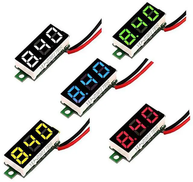 Main image of Voltage Tester, 2.5V-30V Mini Digital DC Voltmeter with 0.28 inch LED Display (5 Pcs)