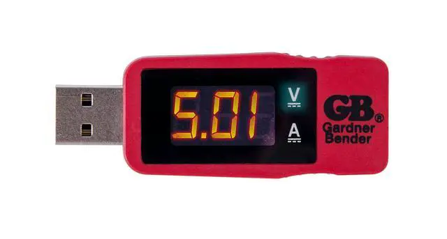 Alt view image 2 of 5 - nVent GUSB-3450 USB Multimeter Digital Tester for Voltage, Current, and Polarity, Pocket Diagnostic Tool with High-Impact Housing for Charging Cables (Formerly: Gardner Bender)