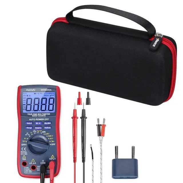 Alt view image 4 of 7 - Case Compatible with AstroAI TRMS 6000 Digital Multimeter Analyzer Counts Volt Meter, Portable Hard Storage Bag for Accessories (Case Only)