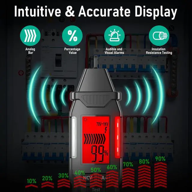 Alt view image 3 of 7 - Non-Contact Voltage Tester 12V/70V-1000V with Breakpoint Finder