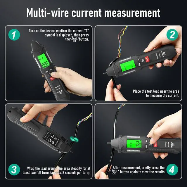 Alt view image 6 of 7 - Non-Contact Voltage Tester 12V/70V-1000V with Breakpoint Finder
