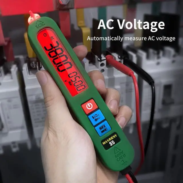 Alt view image 6 of 7 - Smart Digital Multimeter Tester Rechargeable Pen-Type Voltmeter Diode Resistance Continuity Frequency V-Alert Live Check Voltage Tester with Flashlight