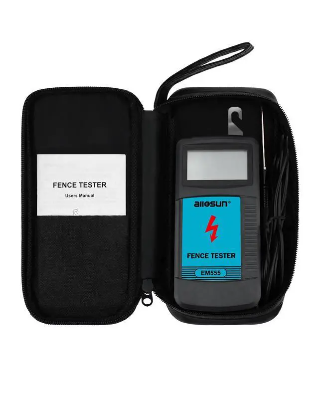 Alt view image 6 of 7 - Electric Fence Tester Fault Finder Digital Electric Fence Voltage Tester Max 9.9kv, Blue (EM555)
