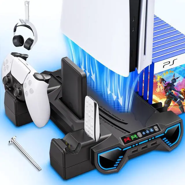 Main image of Cooling Station with Controller Charging Station for PS5/Slim/Pro Console