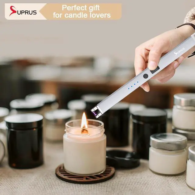 Alt view image 5 of 7 - Electric Arc Lighter Windproof Flameless Rechargeable USB Lighter with Safety Lock for Home Kitchen BBQ Candle