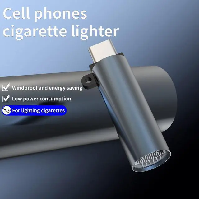Alt view image 4 of 7 - Electric Lighter, USB C Lighter, Mini Version, Flameless Windproof, Mens Gift (Wide Mouth)