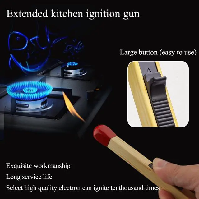 Alt view image 4 of 7 - Creative Matchstick Lighter, Open Flame Lighter Refillable Novelty Lighter Adjustable Metal Lighter Unique Gift for Men Women BBQ, Fireplaces, Camping, Clear