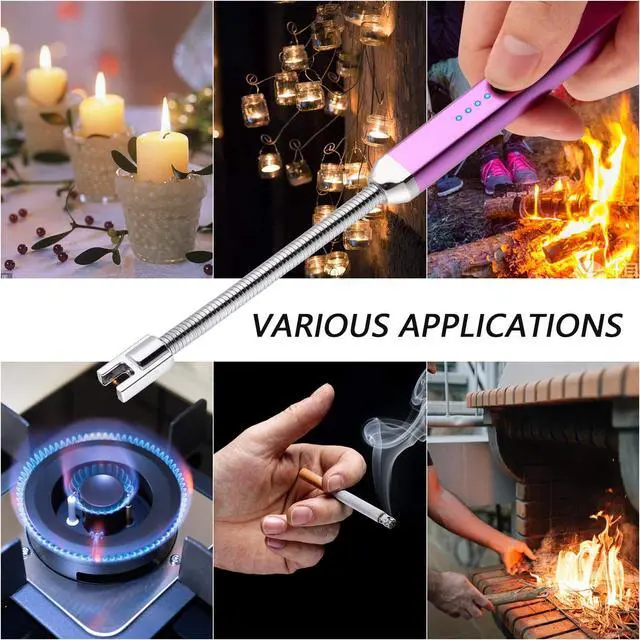 Alt view image 7 of 7 - Electric Candle Lighter, Valentine's Day Gifts for Women Mom Men Wife, USB Arc Rechargeable Windproof Long Lighter for Candle BBQ Birthday Housewarming Gift Idals
