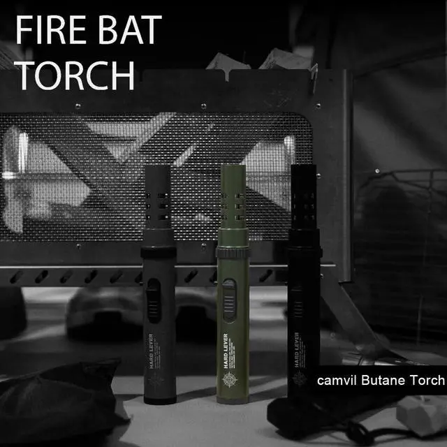 Alt view image 6 of 7 - Camping Lighter, Torch Lighter, Windproof Jet Flame Butane Refillable Adjustable Flame with Safety Lock&Fule Guage for Campfires Kitchen Hiking Candles Fireplace BBQ Outdoor Camping Essentials(Green)