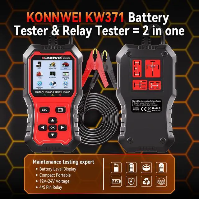 Alt view image 2 of 7 - KW371 Battery Tester & Relay Tester