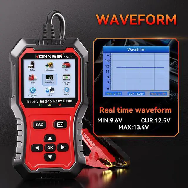 Alt view image 7 of 7 - KW371 Battery Tester & Relay Tester