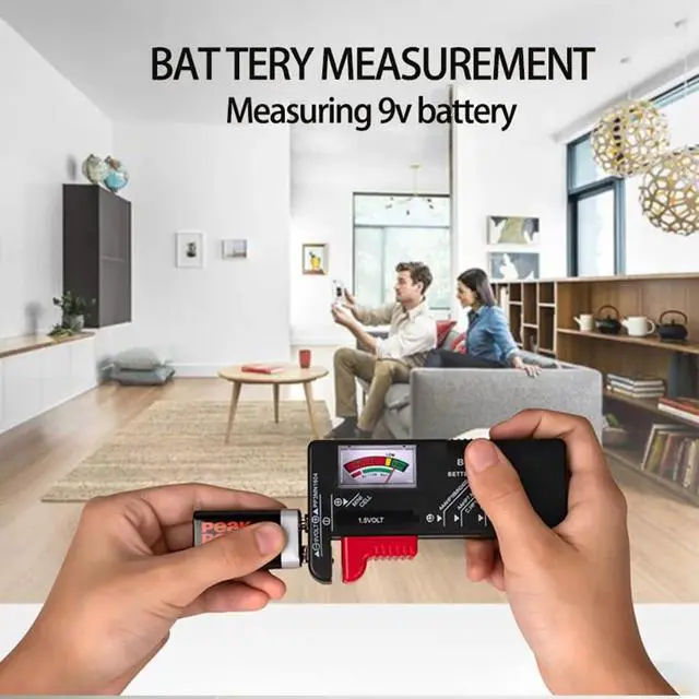 Alt view image 6 of 7 - Battery Tester Checker Battery Capacity Tester Display Checkered Analyzer Digital Universal for C AA AAA D N 9V 1.55V Button Cell Batteries
