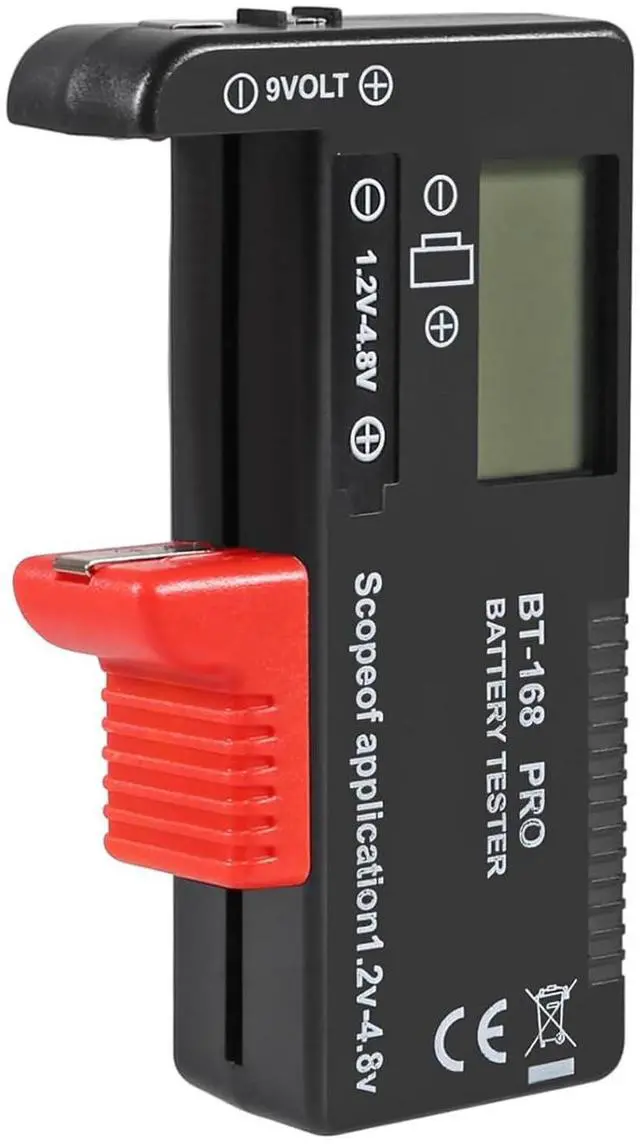 Main image of Universal Battery Tester LCD Digital Battery Checker for AA AAA 9V 1.5V 3.7V 1.2-4.8V Batteries, Household Battery Life Level Monitor Power Meter