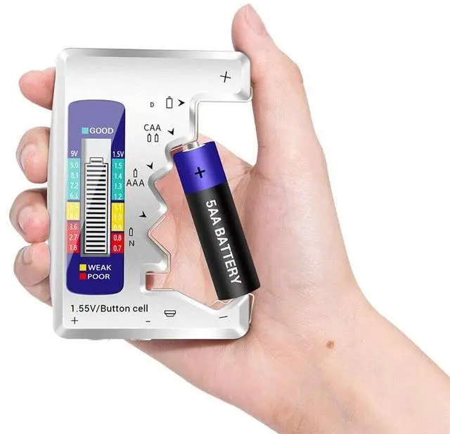 Alt view image 4 of 7 - Digital Battery Tester, LCD Display Digital Checker, Universal Battery Tester Volt Tester for AA/AAA 9V Button Cell Battery Capacity Tester