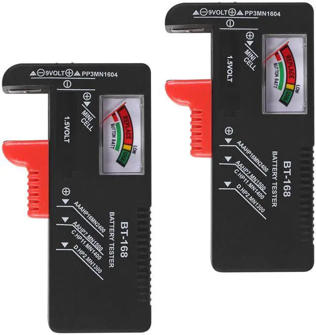Main image of 2Pack of BT-168 Battery Tester, Universal Battery Tester, Small Battery Tester for Household Battery, Suitable for AAA AA C D 9V 1.5V Button Battery