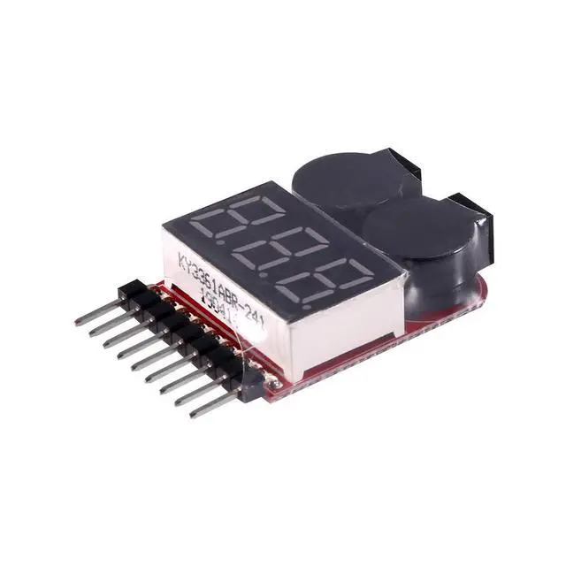 Alt view image 2 of 7 - Lipo Battery Checker,4Pack RC Lipo Battery Voltage Detector with Low Voltage Buzzer Alarm and LED Indicator,for 1S-8S Iithium Battery 1655