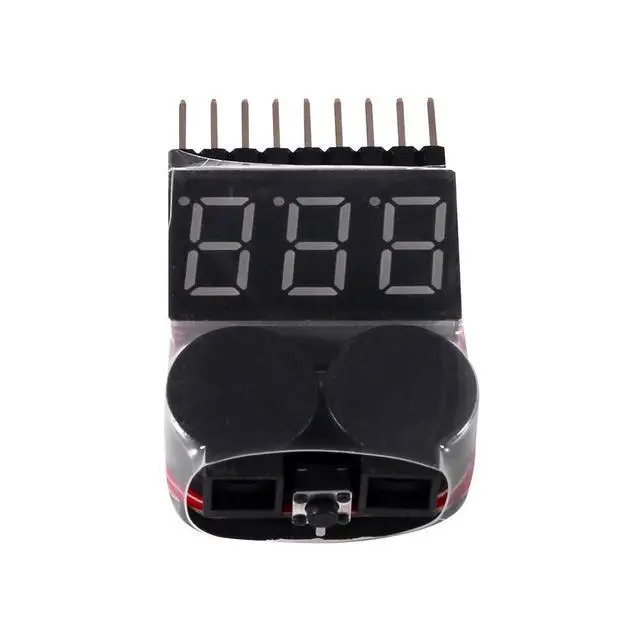Alt view image 4 of 7 - Lipo Battery Checker,4Pack RC Lipo Battery Voltage Detector with Low Voltage Buzzer Alarm and LED Indicator,for 1S-8S Iithium Battery 1655