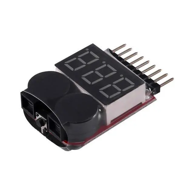 Alt view image 6 of 7 - Lipo Battery Checker,4Pack RC Lipo Battery Voltage Detector with Low Voltage Buzzer Alarm and LED Indicator,for 1S-8S Iithium Battery 1655