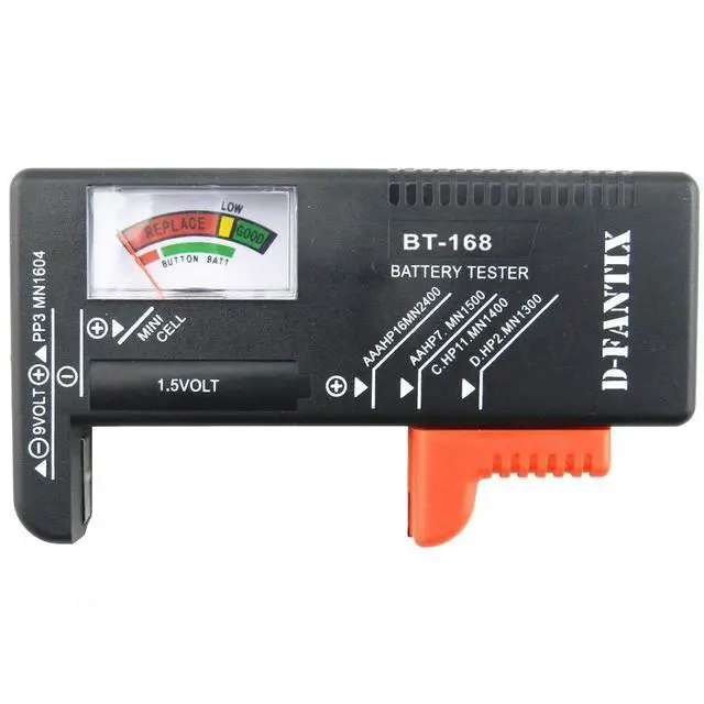Alt view image 3 of 7 - Battery Tester, Universal Battery Checker Small Battery Testers for AAA AA C D 9V 1.5V Button Cell Household Batteries Model BT-168