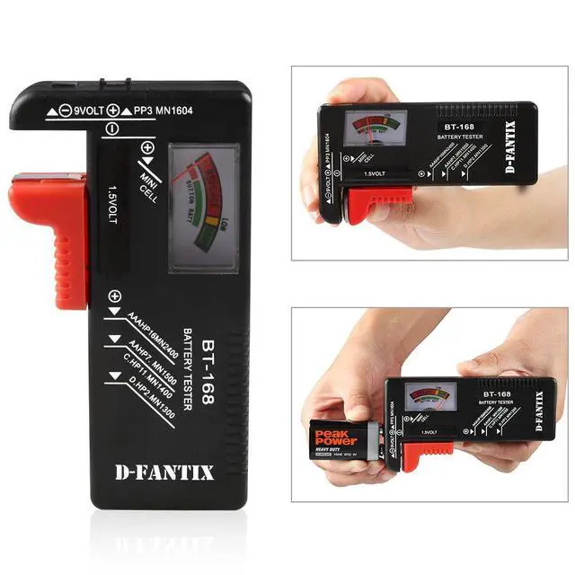 Alt view image 5 of 7 - Battery Tester, Universal Battery Checker Small Battery Testers for AAA AA C D 9V 1.5V Button Cell Household Batteries Model BT-168