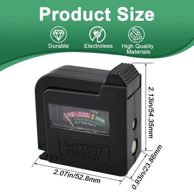 Alt view image 3 of 7 - 1Pc BT-860 Universal Small Battery Volt Tester Checker, High Accuracy Portable Digital Battery Capacity Monitor for AA AAA C D 9V 1.5V Batteries