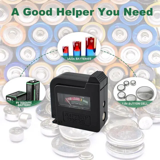 Alt view image 7 of 7 - 1Pc BT-860 Universal Small Battery Volt Tester Checker, High Accuracy Portable Digital Battery Capacity Monitor for AA AAA C D 9V 1.5V Batteries