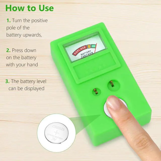 Alt view image 5 of 7 - Button Cell Battery Tester Portable Battery Checker1.5v 3v Small Batteries Tester Meter Tool for LR44 CR2032 CR2025 Button Cell