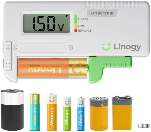 Main image of Battery Tester for AA AAA C D 9V and 1.5V Button Cells