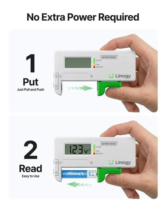 Alt view image 3 of 4 - Battery Tester for AA AAA C D 9V and 1.5V Button Cells