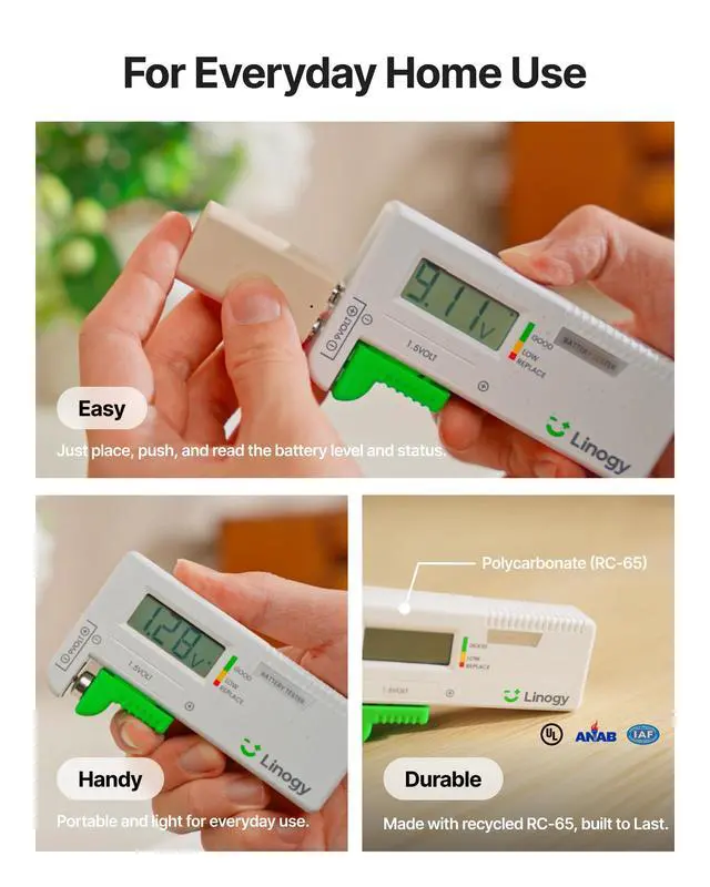 Alt view image 4 of 4 - Battery Tester for AA AAA C D 9V and 1.5V Button Cells
