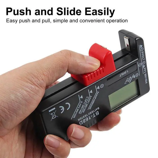 Alt view image 3 of 6 - 4PACK Digital Battery Tester Volt Checker for AA AAA C D 9V 1.5V Button Cell BT-168D LCD Display