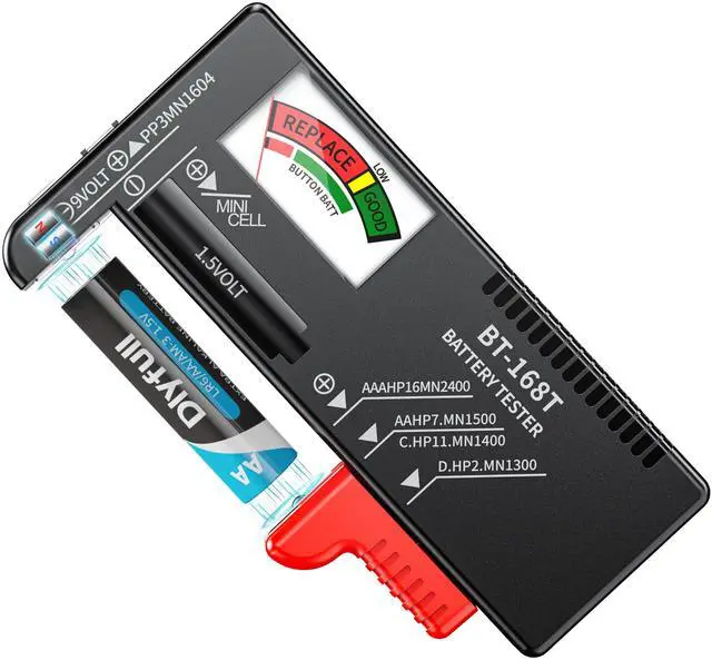 Main image of Magnetic Battery Tester for AAA AA C D 9V, Buttons, Batteries Checker