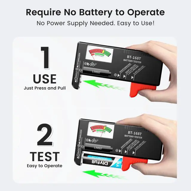 Alt view image 6 of 7 - Magnetic Battery Tester for AAA AA C D 9V, Buttons, Batteries Checker