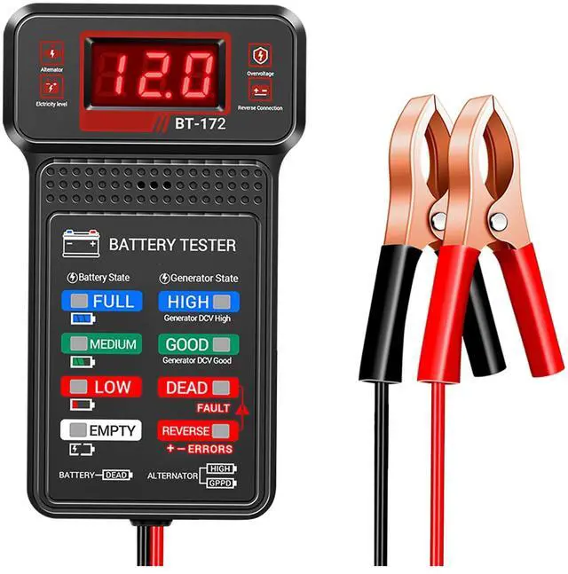 Main image of Car Battery Testers with LCD Display & LED Indicators,Battery Load Tester 12v Automotive,Universal Car Batteries Testers and Alternator Tester Cars Tools for 12v Vehicles