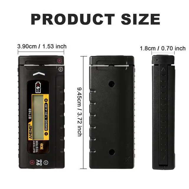 Alt view image 7 of 7 - Digital Battery Tester, Universal Battery Checker with LCD for for AA/AAA/C/D/9V/Button Cells