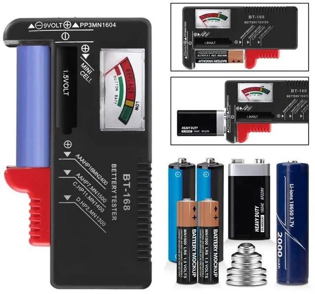 Alt view image 5 of 7 - 4Pcs Battery Tester for AA AAA C D 9V 1.5V Household Batteries