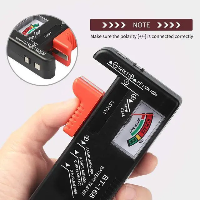 Alt view image 7 of 7 - 4Pcs Battery Tester for AA AAA C D 9V 1.5V Household Batteries