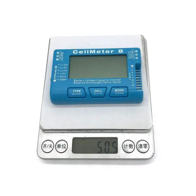 Alt view image 6 of 6 - RC CellMeter 8 Digital 1S-8S Battery Capacity Checker Battery Voltage Tester LCD Backlight for LiPo Life Li-ion NiMH Nicd