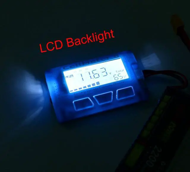 Alt view image 4 of 7 - RC CellMeter 8 Digital Battery Capacity Checker Battery Voltage Tester LCD Backlight for LiPo Life Li-ion NiMH Nicd