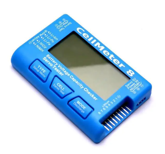 Alt view image 5 of 7 - RC CellMeter 8 Digital Battery Capacity Checker Battery Voltage Tester LCD Backlight for LiPo Life Li-ion NiMH Nicd